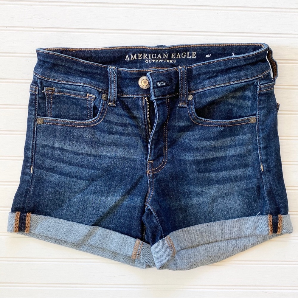 AE  Ne(x)t Level Denim Midi Shorts Indigo Bliss 8